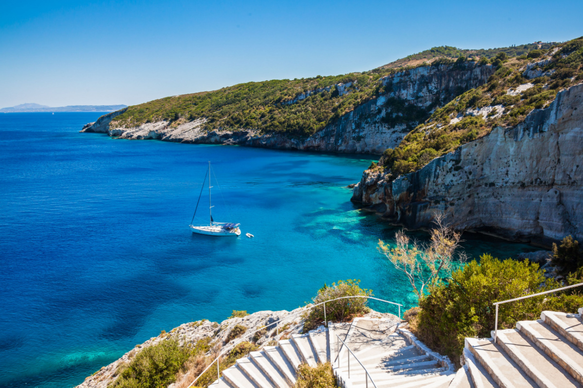 Faire du bateau à Zante