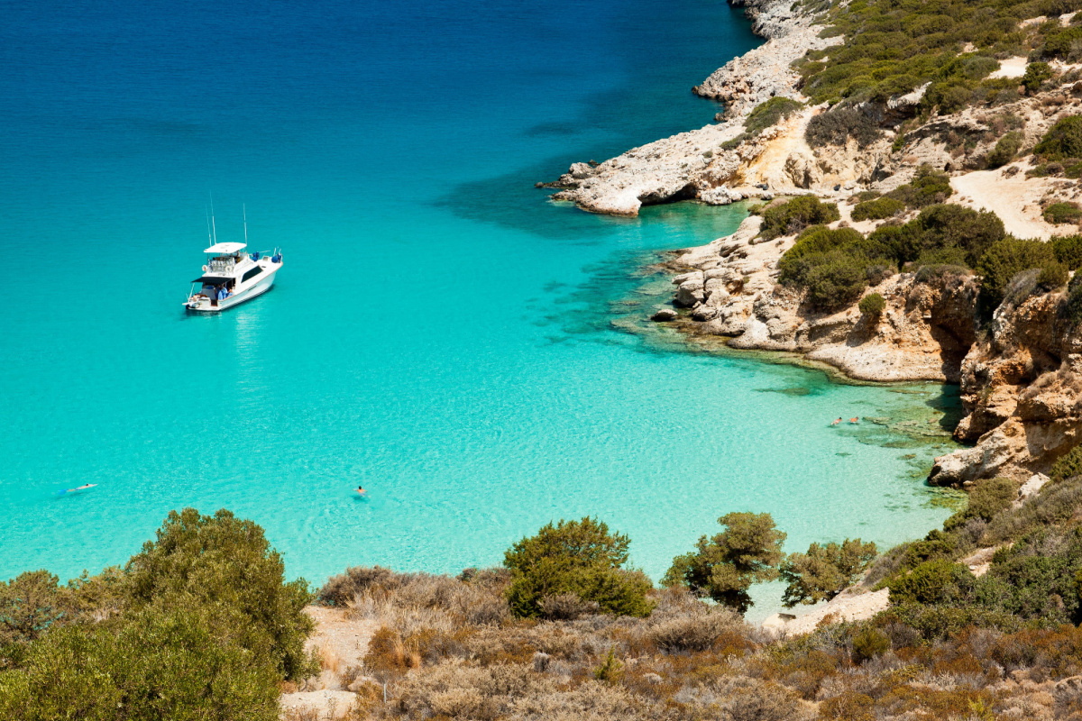 Faire du bateau en Crète