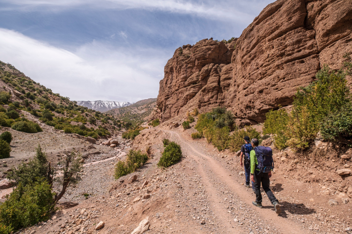 Randonnée dans les montagnes de l'Atlas