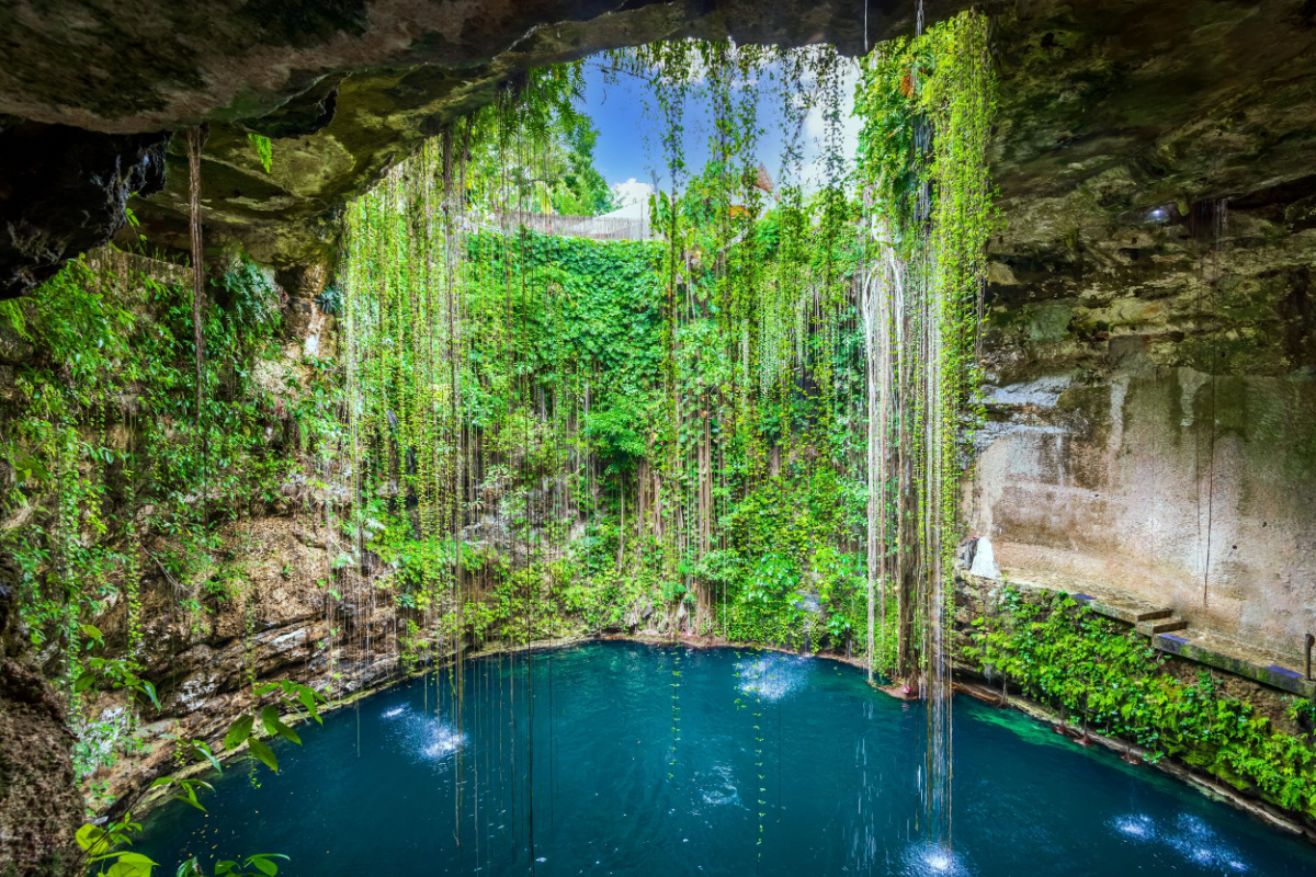 Cenote au Mexique