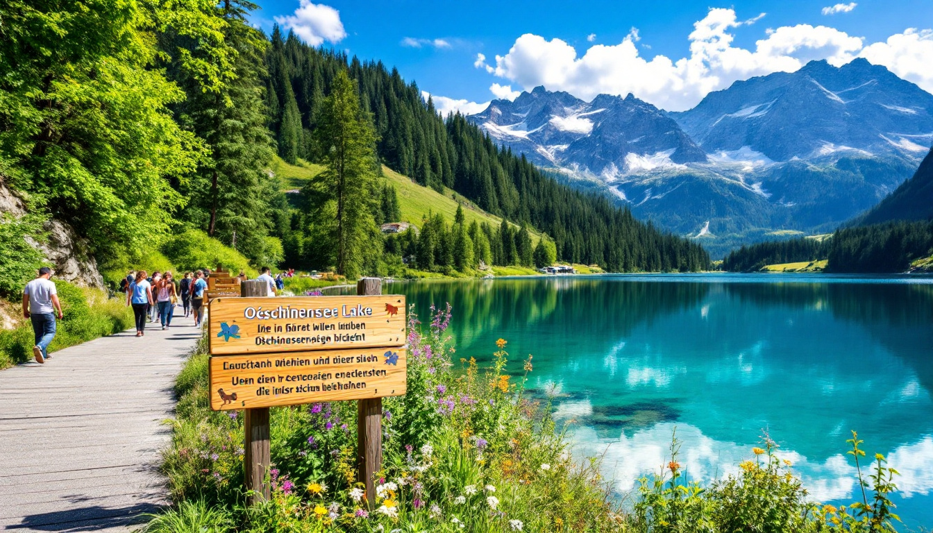 découvrez le magnifique lac d'oeschinen dans les alpes, désormais accessible uniquement sur réservation. planifiez votre visite pour profiter de ses paysages à couper le souffle et d'activités en plein air inoubliables.