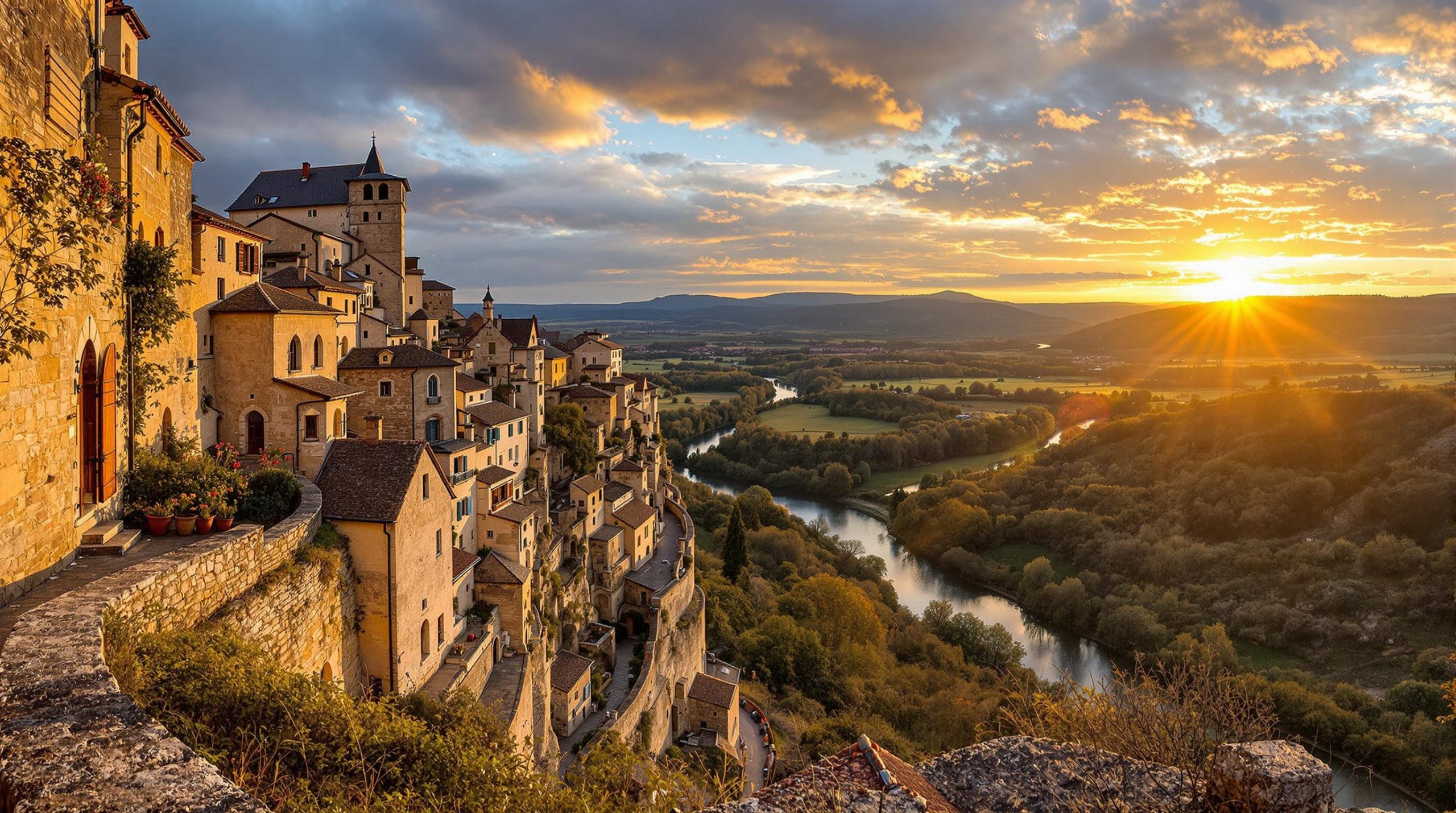 découvrez un village tarnais enchanteur, suspendu par magie à flanc de falaise. ce lieu unique, à couper le souffle, éveille la curiosité et fait trembler les français par sa beauté saisissante et son atmosphère féerique.