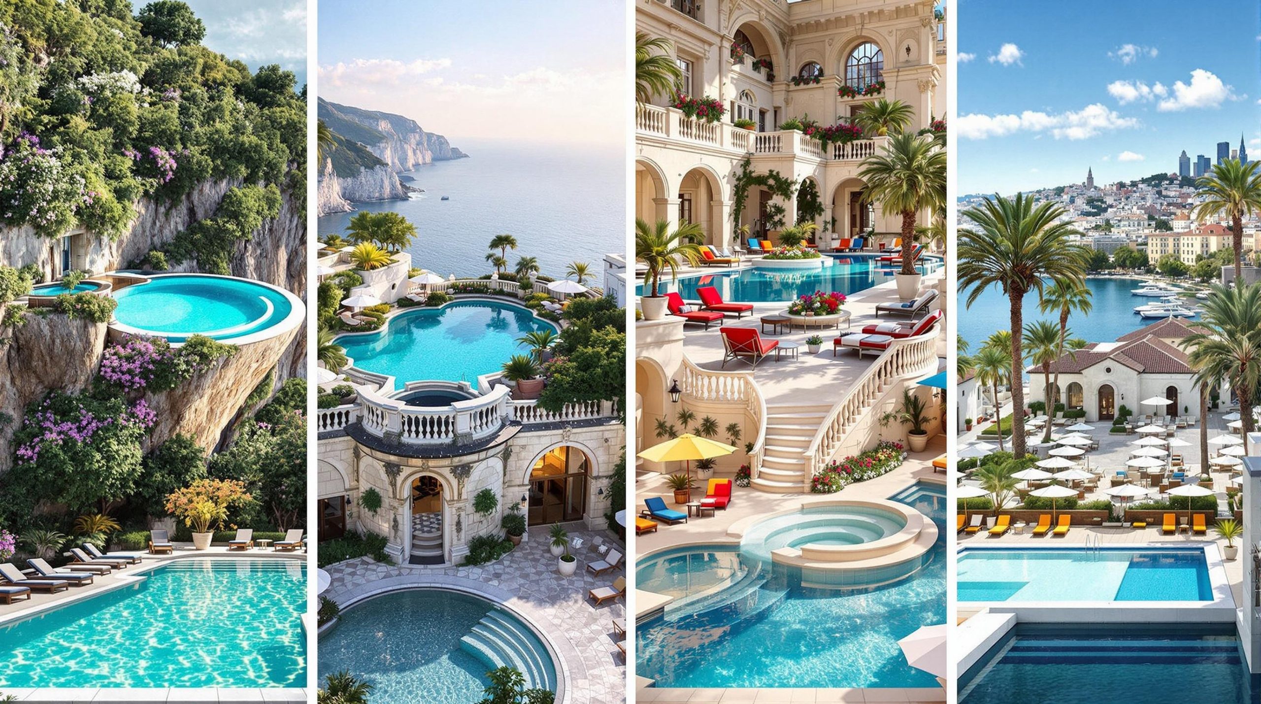 découvrez cet été les 4 piscines les plus spectaculaires de france, où le luxe et l'émerveillement s'entremêlent. plongez dans des eaux cristallines, admirez des paysages époustouflants et vivez des moments inoubliables dans des lieux uniques.