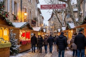 Marché de Noël la Fare les oliviers 2025 rue commerçante